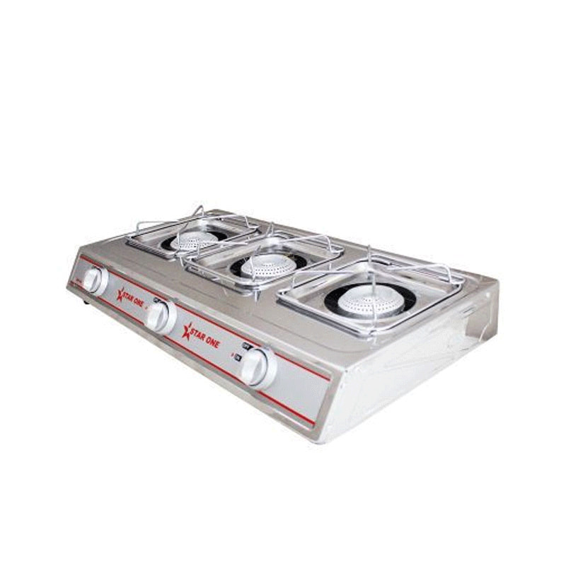 Réchaud à Gaz Star One OM-K07 3 Feux Inox en Tunisie