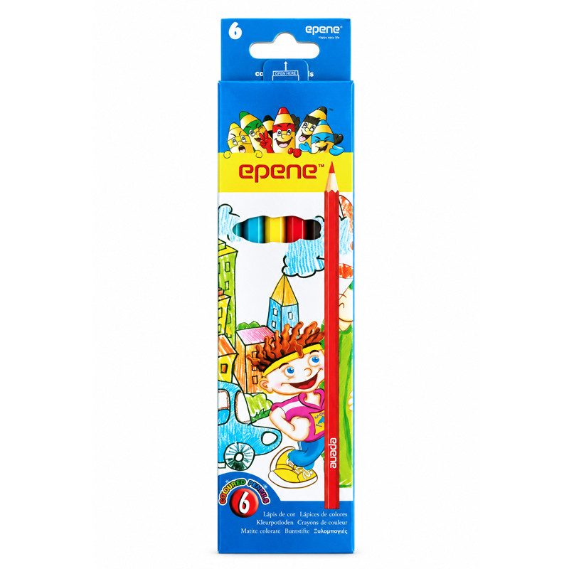6 Crayons De Couleurs Epene 6/18 En Tunisie