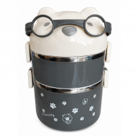Lunch Box Double Gris