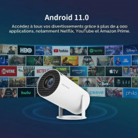 Vidéo Projecteur HY300 UHD Wifi Blanc en Tunisie