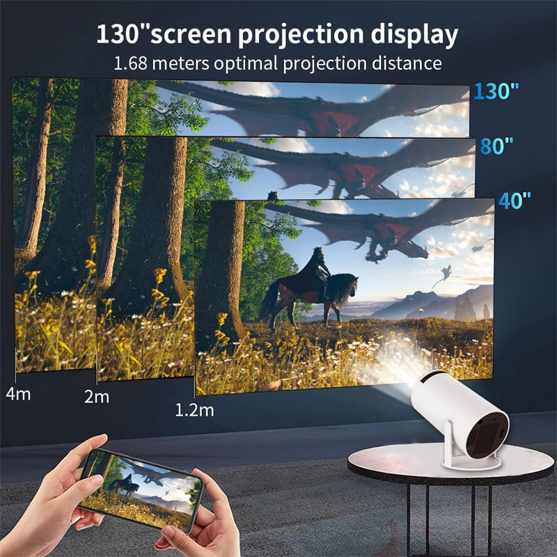 Vidéo Projecteur HY300 UHD Wifi Blanc en Tunisie