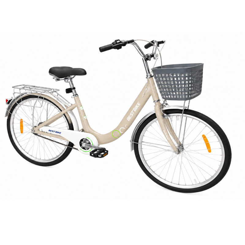 Bicyclette Best Bike V-26 26" Beige Avec Panier En Tunisie