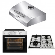 Pack Électroménager Star One : Hotte + Four + Plaque Inox en Tunisie