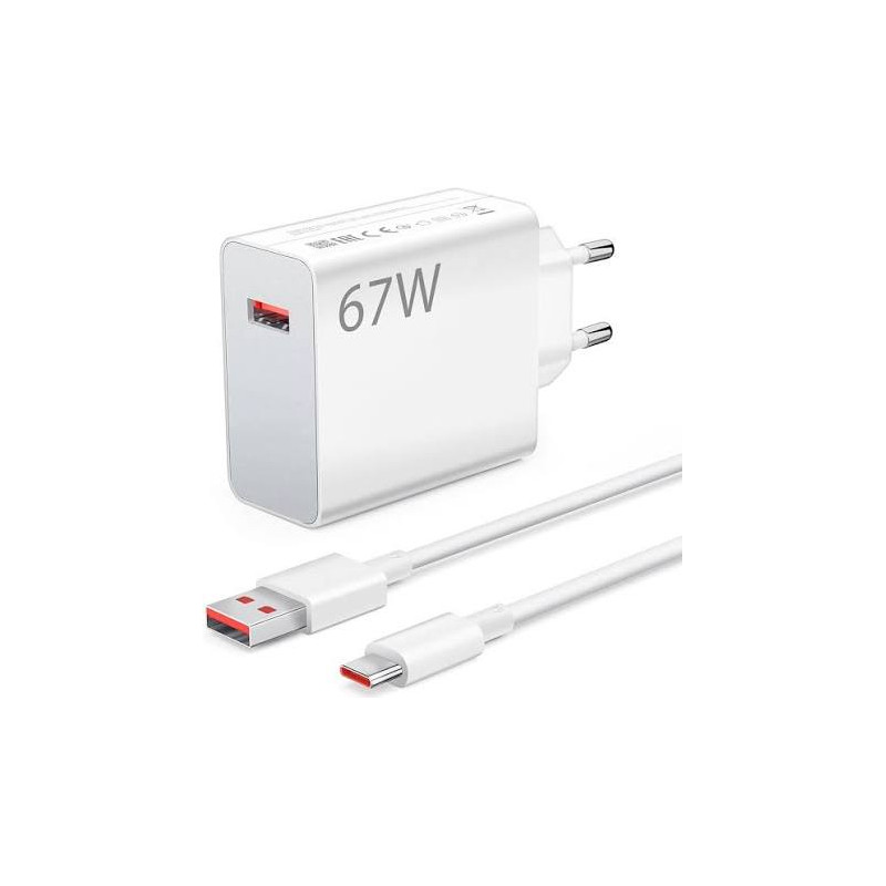 Chargeur Type C 67W Blanc en Tunisie