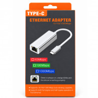 Adaptateur Type-C Vers RJ45 Gris