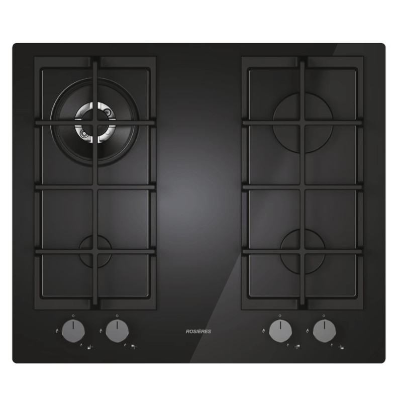Plaque de Cuisson Encastrable Rosières RVG6BF4C3B 4 Feux 60 cm Noir en Tunisie