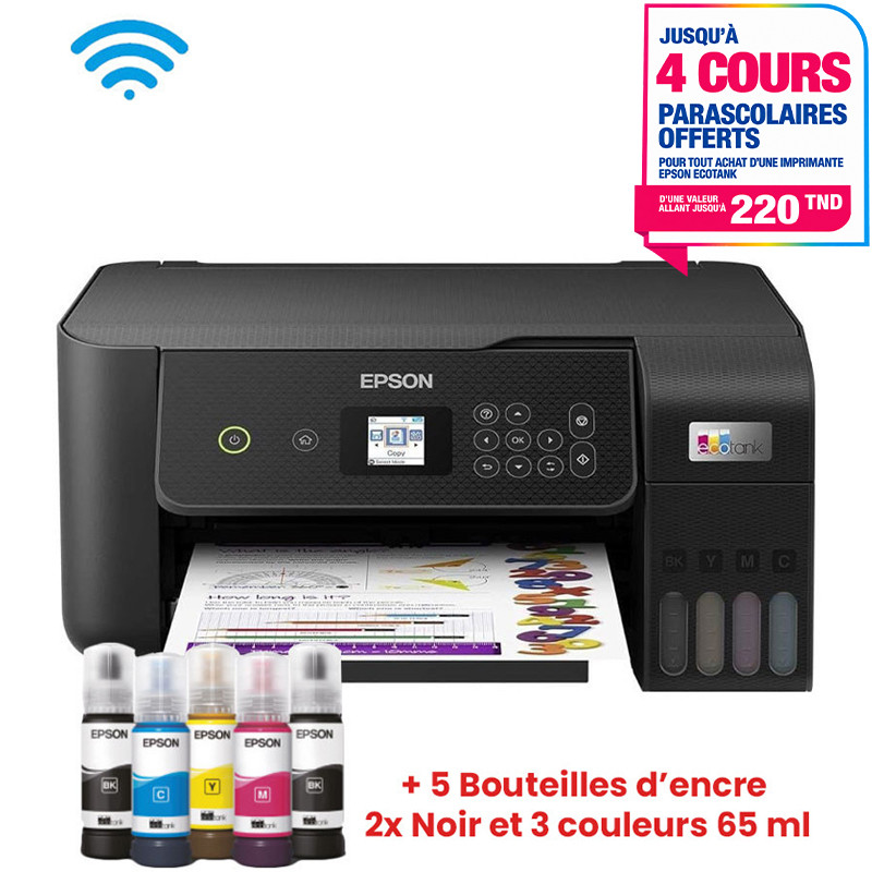 Imprimante Epson EcoTank L3260 3 En1 à Réservoir d'Encre Couleur Wifi en Tunisie