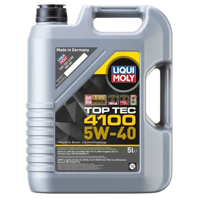 Huile Moteur Liqui Moly Top Tec 4100 5W-40 en Tunisie