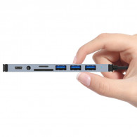 Adaptateur Multifonction 8En1 Type-C/USB Silver en Tunisie