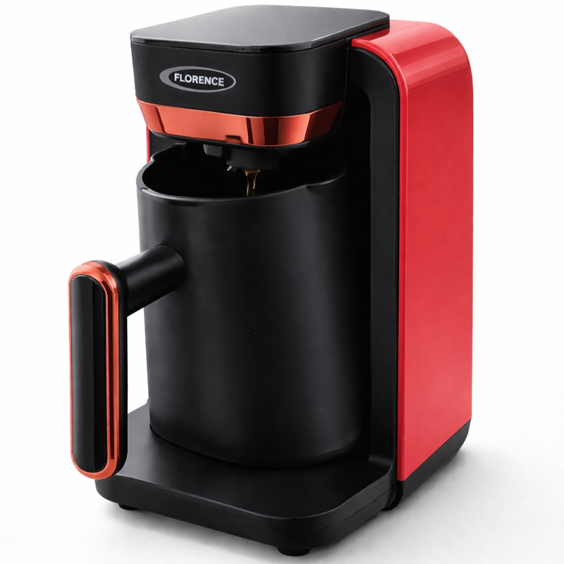 Machine à Café Turc Florence HK466 500W 0.22L Noir & Rouge