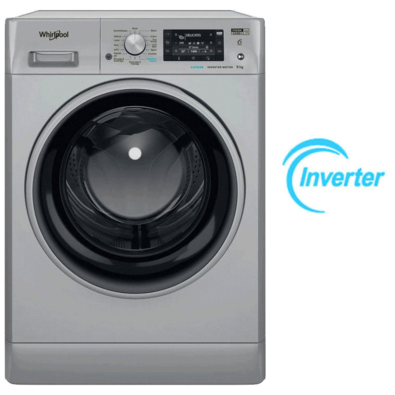 Machine à Laver Frontale Whirlpool 9Kg Inox en Tunisie