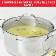 Marmite Tefal Intuition Stewpot 2.9Litres 20 cm Avec Couvercle Inox  En Tunisie