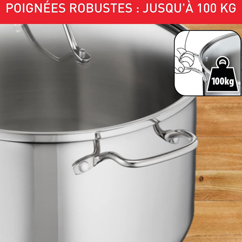 Marmite Tefal Intuition XL 12Litres 28 cm Avec Couvercle Inox En Tunisie