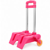 Chariot Scolaire Pour Cartable 3 Roues - Rose
