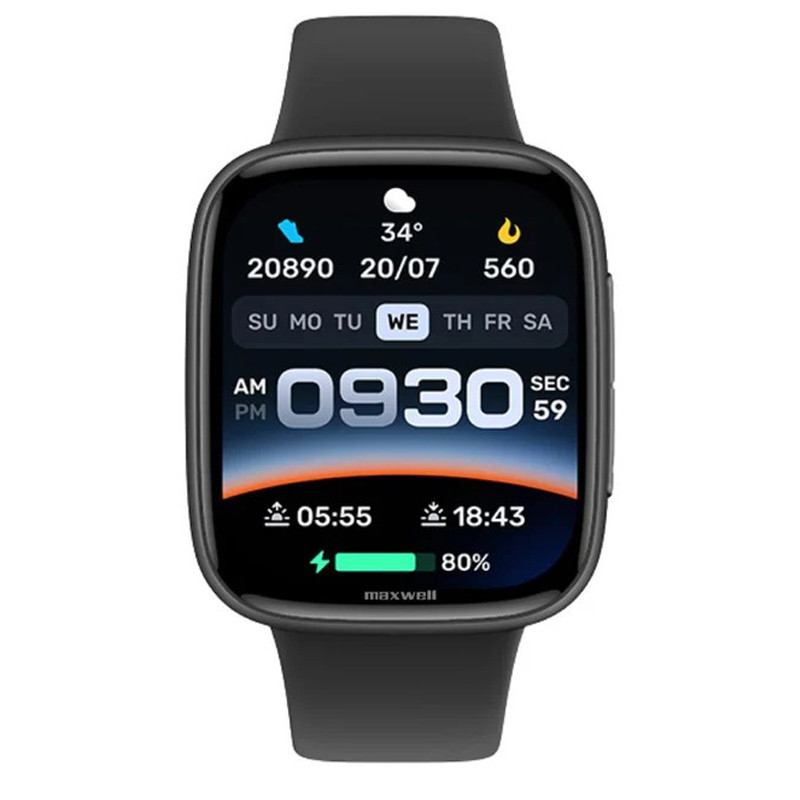 Montre Connecté Maxwell SW20 Amoled GTX20 Noir en Tunisie