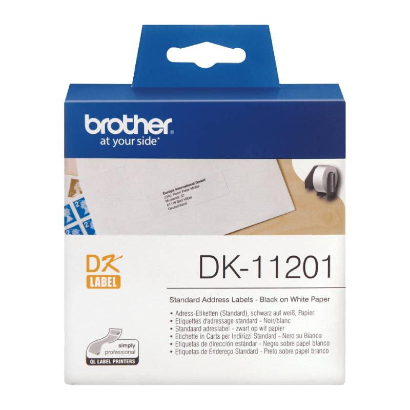 Rouleau D'étiquette Brother DK11201 Noir Sur Blanc En Tunisie
