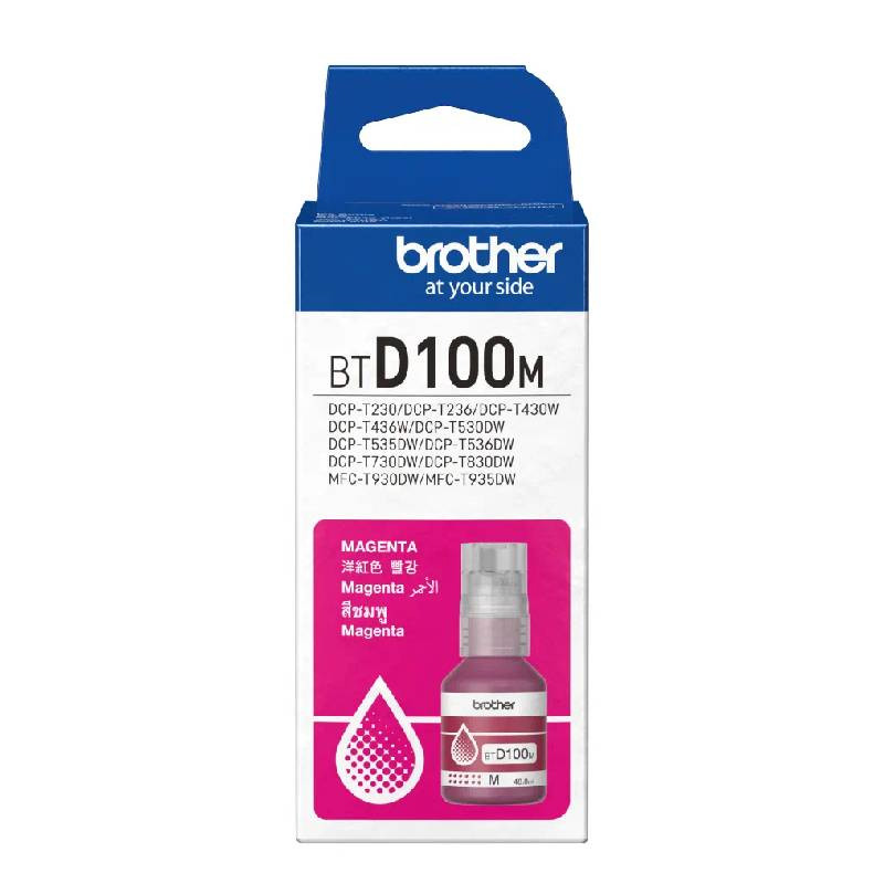 Bouteille D'encre Brother BTD100M Original 48.8ml Magenta En Tunisie