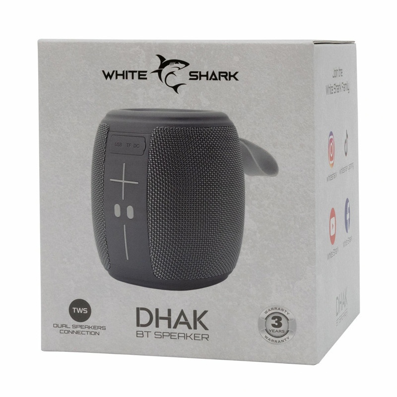 Haut Parleur Bluetooth White Shark Dhak GBT-888 Gris En Tunisie