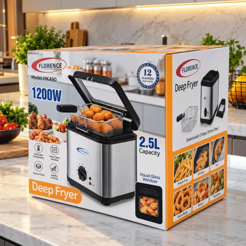 Friteuse Florence HK490 2.5L 1200W Inox en Tunisie