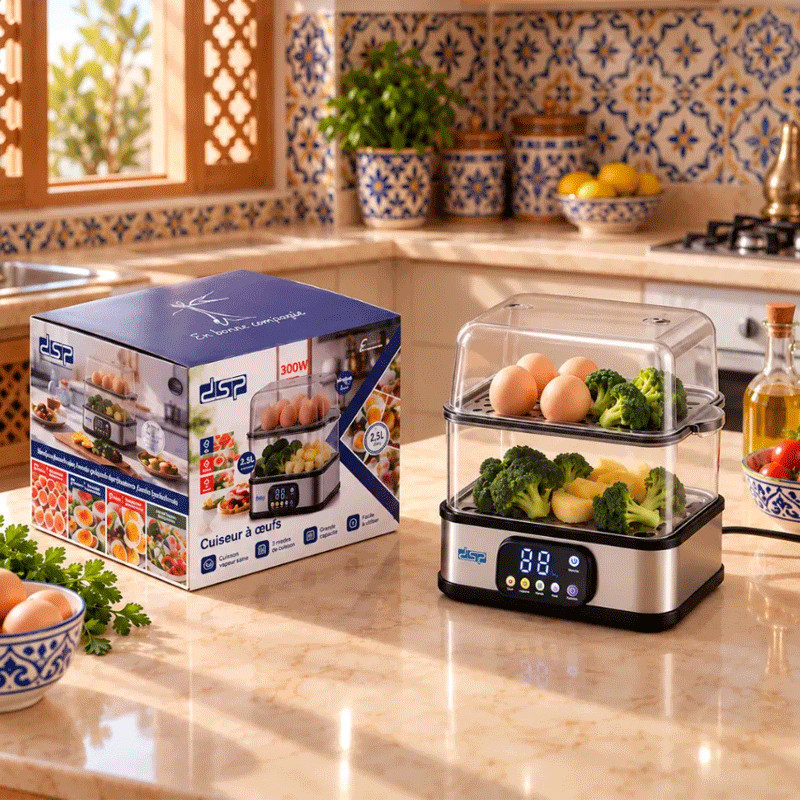 Cuiseur à Vapeur DSP KA5019 300W Silver en Tunisie