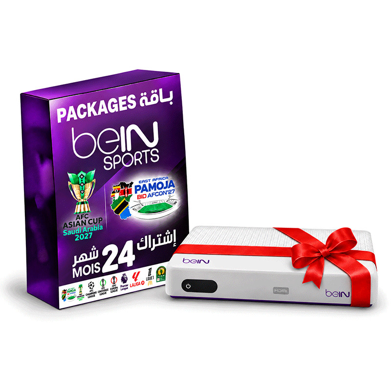 Pack 24 Mois Bein Sport Coupe d'Afrique + Coupe D'Asie + Récepteur Gratuit en Tunisie
