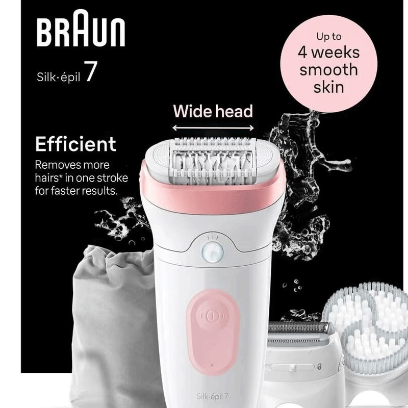Epilateur Braun Silk Epil 7 5en1 Wet & Dry SE7-060 Blanc en Tunisie