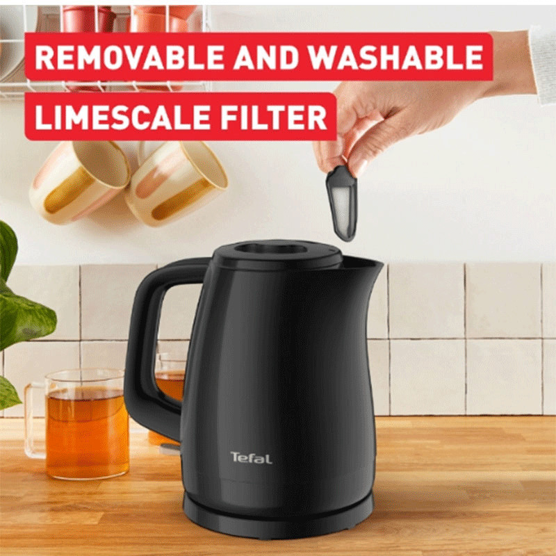 Bouilloire Électrique Sans Fil Tefal KO1M0GE0 2400W 1.5L Noir en Tunisie