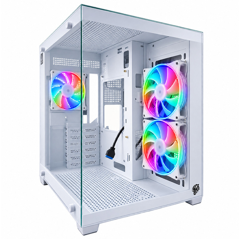 Boitier Gaming Battle Station RGB Moyen Tour Blanc En Tunisie