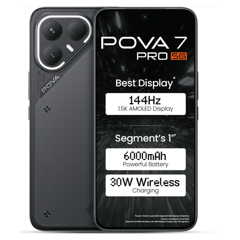 Tecno Pova 7 PRO 5G 16Go 256Go Noir en Tunisie