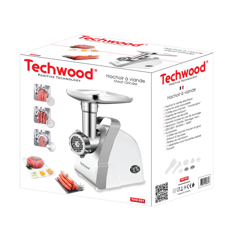 Hachoir à Viande Techwood THV-521 300W Silver en Tunisie