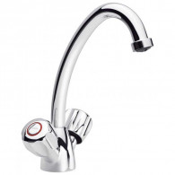 Mélangeur De Lavabo SOPAL Salakta à Bec Rond 04BAA04 Silver en Tunisie