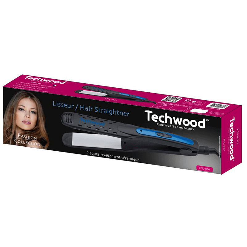 Lisseur Cheveux Techwood TFL-901 30W Noir en Tunisie