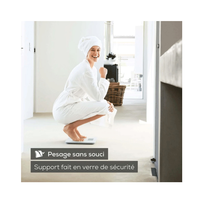 Pèse Personne Beurer Kompakt GS120 150 Kg Blanc en Tunisie