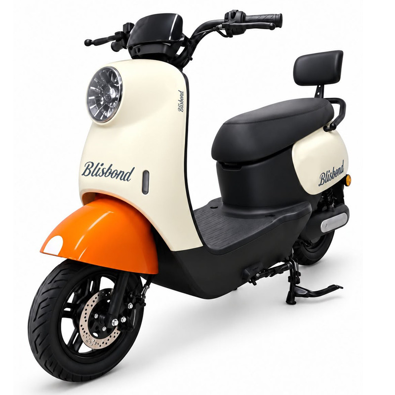 Scooter Électrique Blisbond Lumi Blanc & Orange