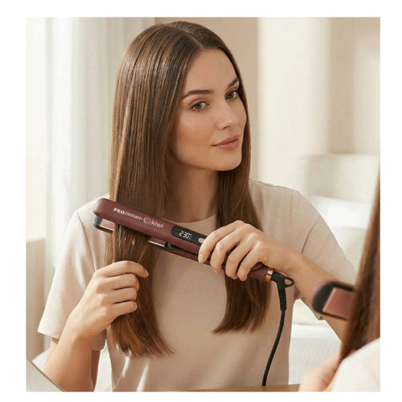 Lisseur Cheveux Pro Kiwi KHS-2043 230° Rouge en Tunisie