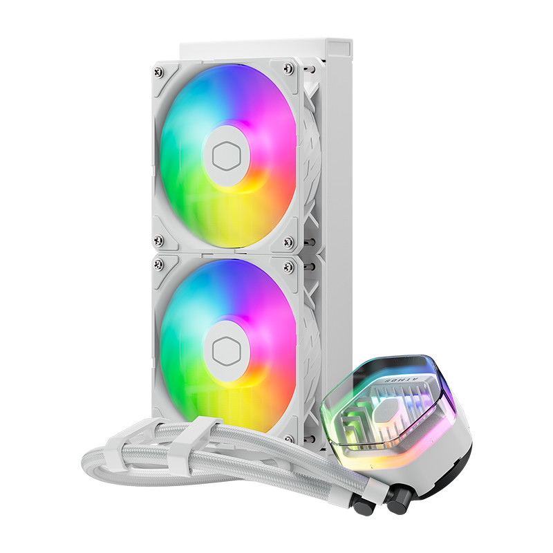 Refroidisseur De Processeur Cooler Master MasterLiquid 240 Atmos ARGB Blanc En Tunisie