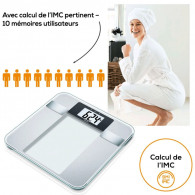 Pèse Personne Impédancemètre Beurer BG13 150 Kg Silver en Tunisie