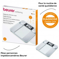 Pèse Personne Impédancemètre Beurer BG13 150 Kg Silver en Tunisie