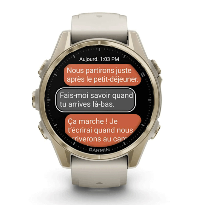 Montre Connectée Garmin fēnix 8 43mm Gold en Tunisie