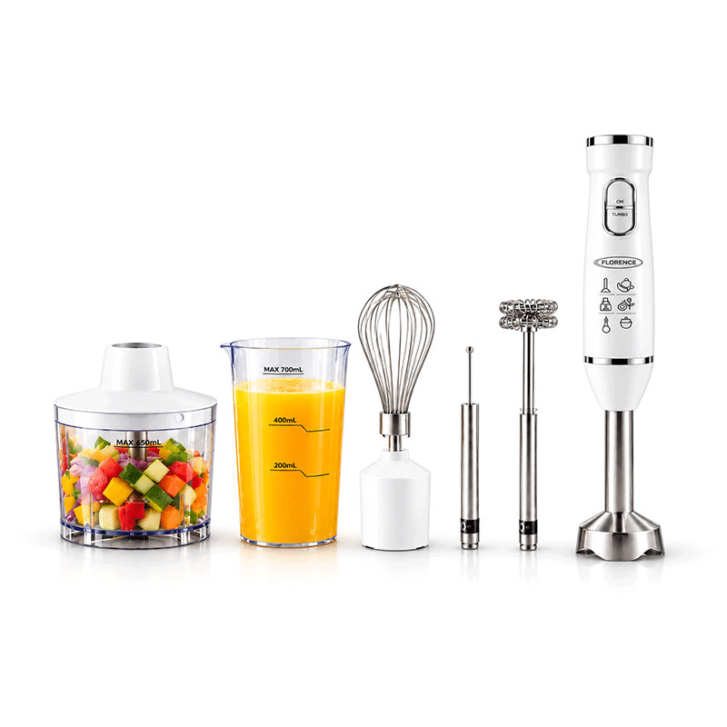 Mixeur Plongeant 5en1 Florence HK477 600W Blanc en Tunisie