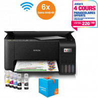 Imprimante Epson EcoTank L3251 Multifonction 3en1 à Réservoir Intégré Couleur A4 Wifi (C11CJ67409)