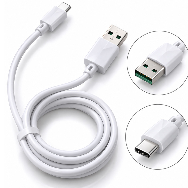 Câble Chargeur TN-60 USB Vers Type C Blanc en Tunisie