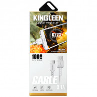 Câble Chargeur Kingleen K223 USB Vers Type-C Blanc en Tunisie