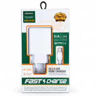 Chargeur CX180 USB Vers Lightning Blanc