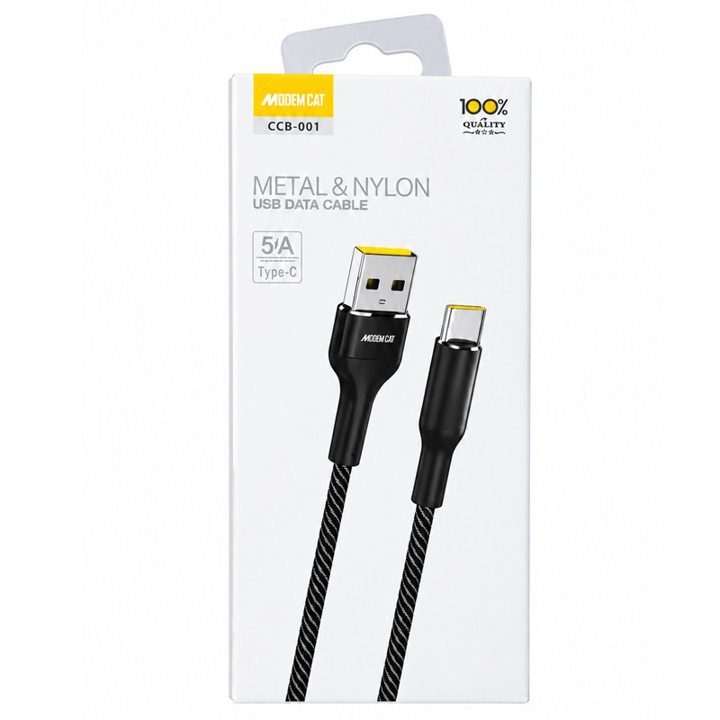 Câble Chargeur CCB-001 Type‑C Noir En Tunisie
