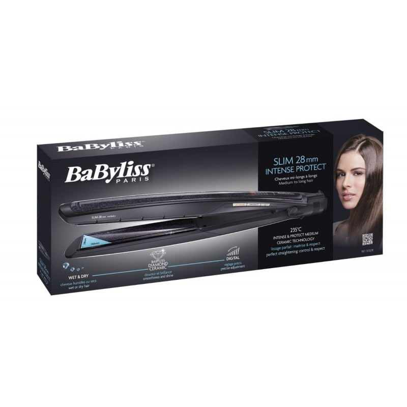Lisseur Crystal digital 235° BABYLISS Noir- (ST327E)