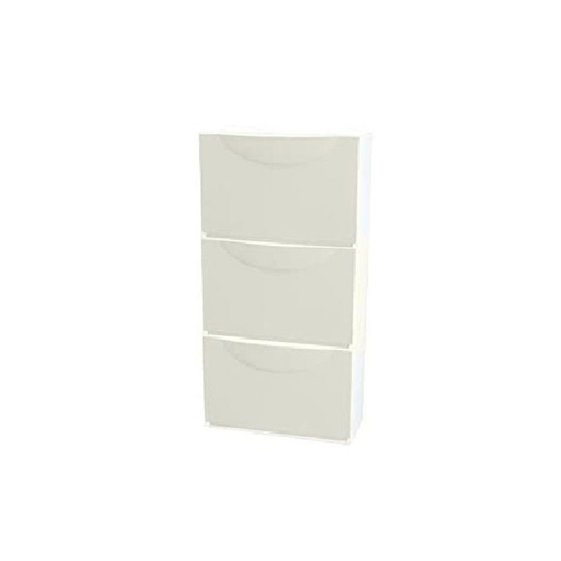 Range Tout 3 ETAGES BLANC FACE GRIS