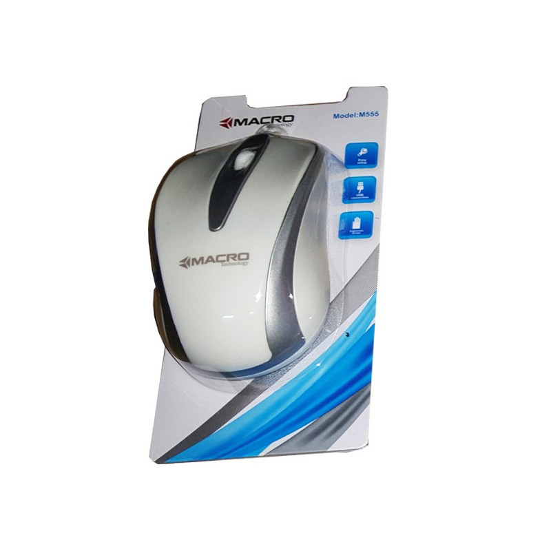 Souris Optique USB Macro Blanc