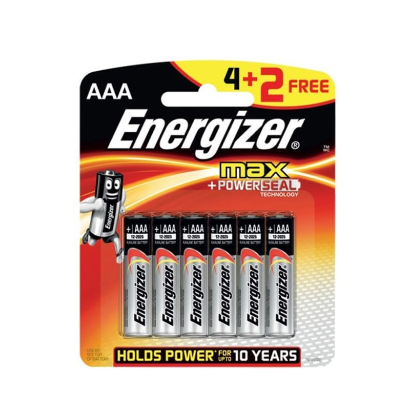 Lot De 6 Piles Energizer Taille C Industrielles 1,5V - Alcalines, Longue Durée