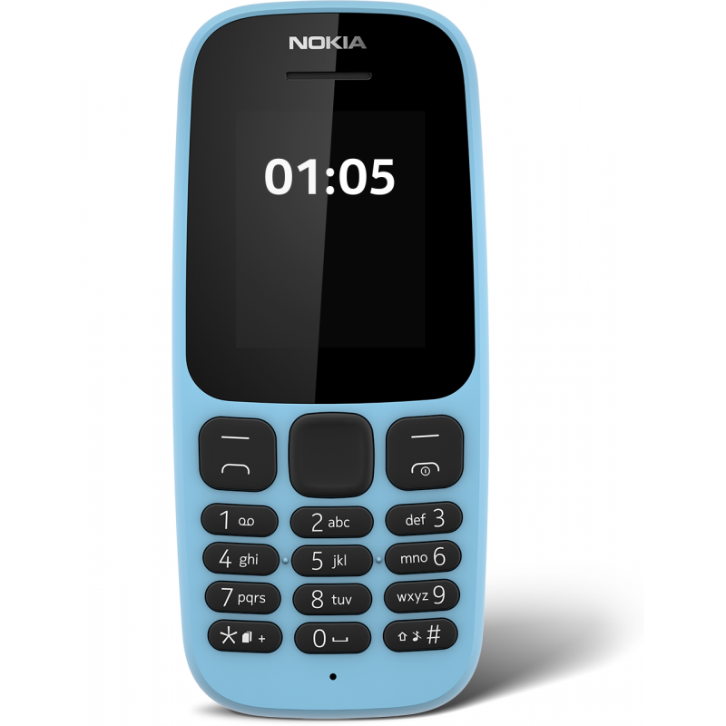 TÉLÉPHONE PORTABLE NOKIA 105 | DOUBLE SIM | BLEU
